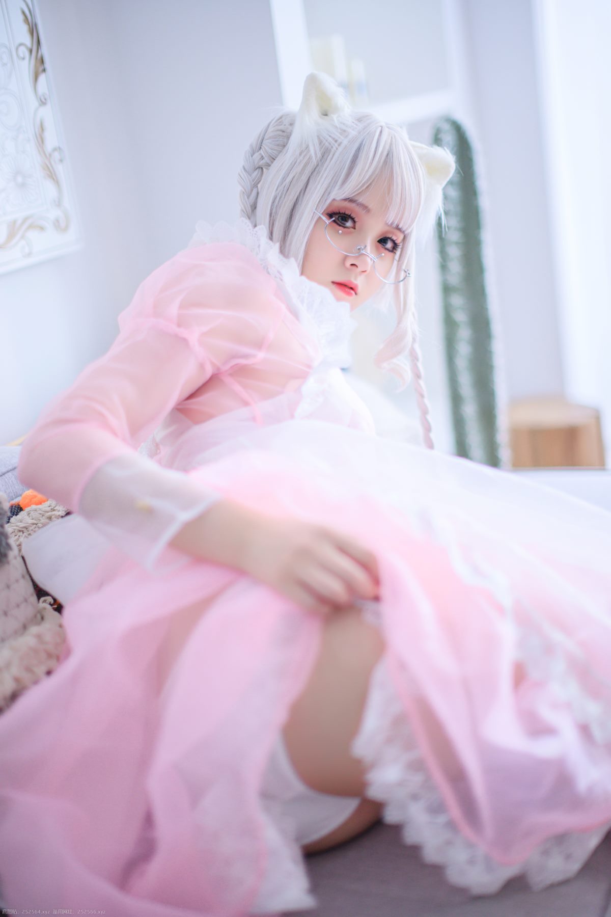 Coser@Akisoso秋楚楚 Vol 023 粉色透明女仆 0010 7061269455.jpg