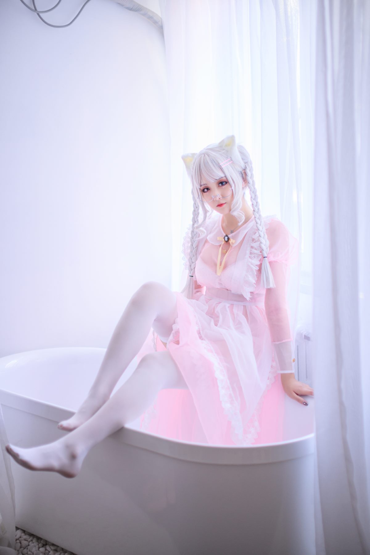 Coser@Akisoso秋楚楚 Vol 023 粉色透明女仆 0018 0255385058.jpg