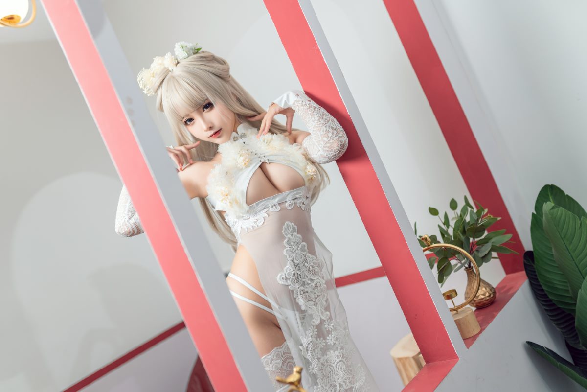 Coser@蠢沫沫 Vol 157 沫沫真爱版 歪萌白旗袍 0034 6647330356.jpg