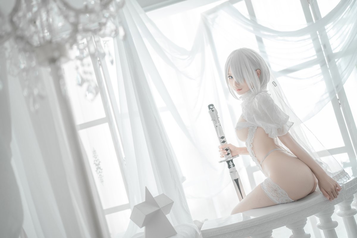 Coser@蠢沫沫 Vol 140 2B 白婚纱 0010 4394472348.jpg