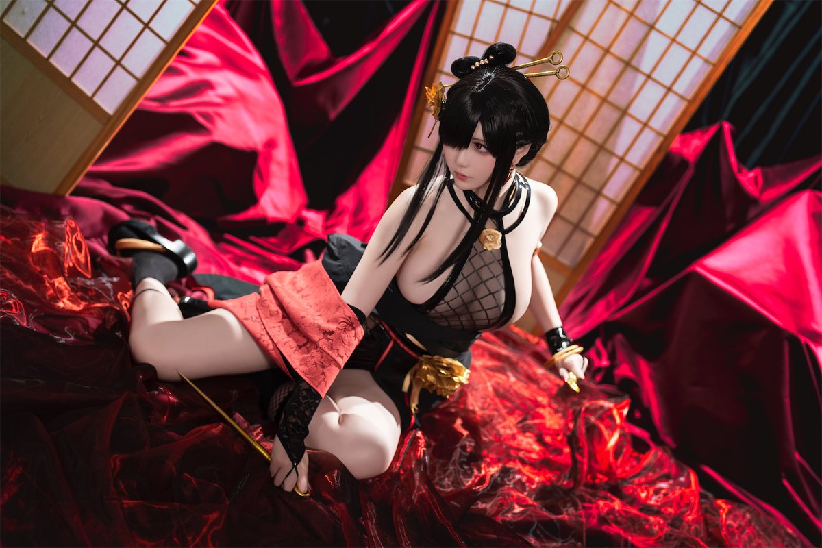 Coser@星之迟迟Hoshilily 圣诞节 约尔 同人和风战斗服 0020 5117032860.jpg