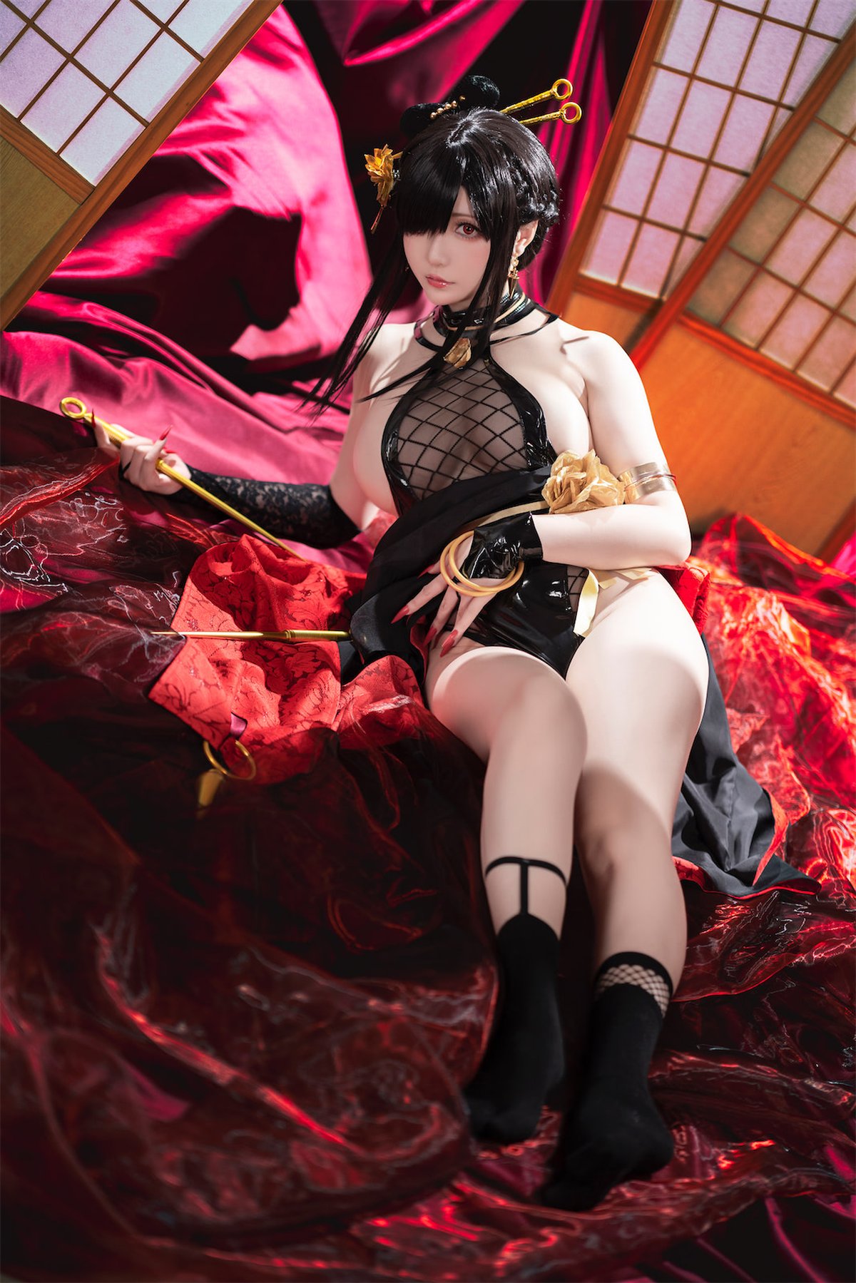 Coser@星之迟迟Hoshilily 圣诞节 约尔 同人和风战斗服 0043 5733689268.jpg