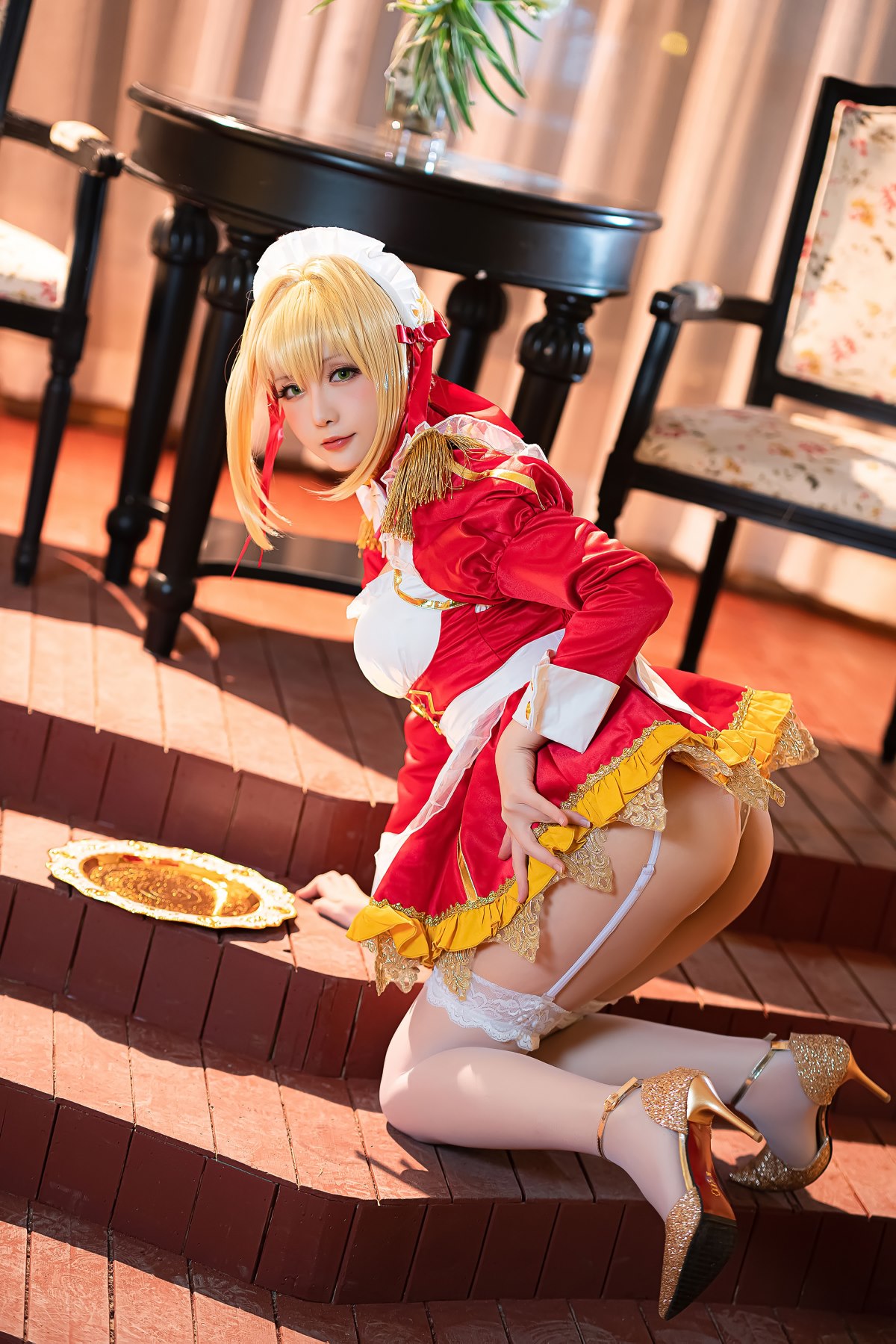 Coser@星之迟迟Hoshilily Nero Claudius maid FGO 0014 6754221350.jpg