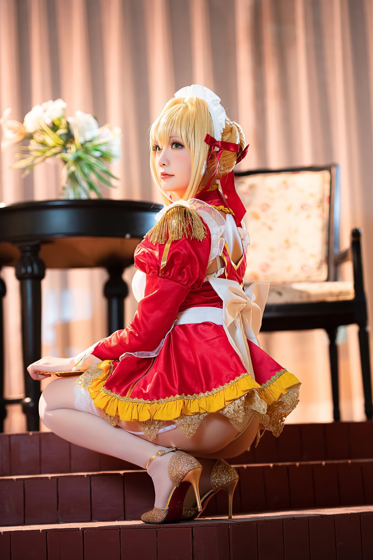 Coser@星之迟迟Hoshilily Nero Claudius maid FGO 0017 4377100326.jpg