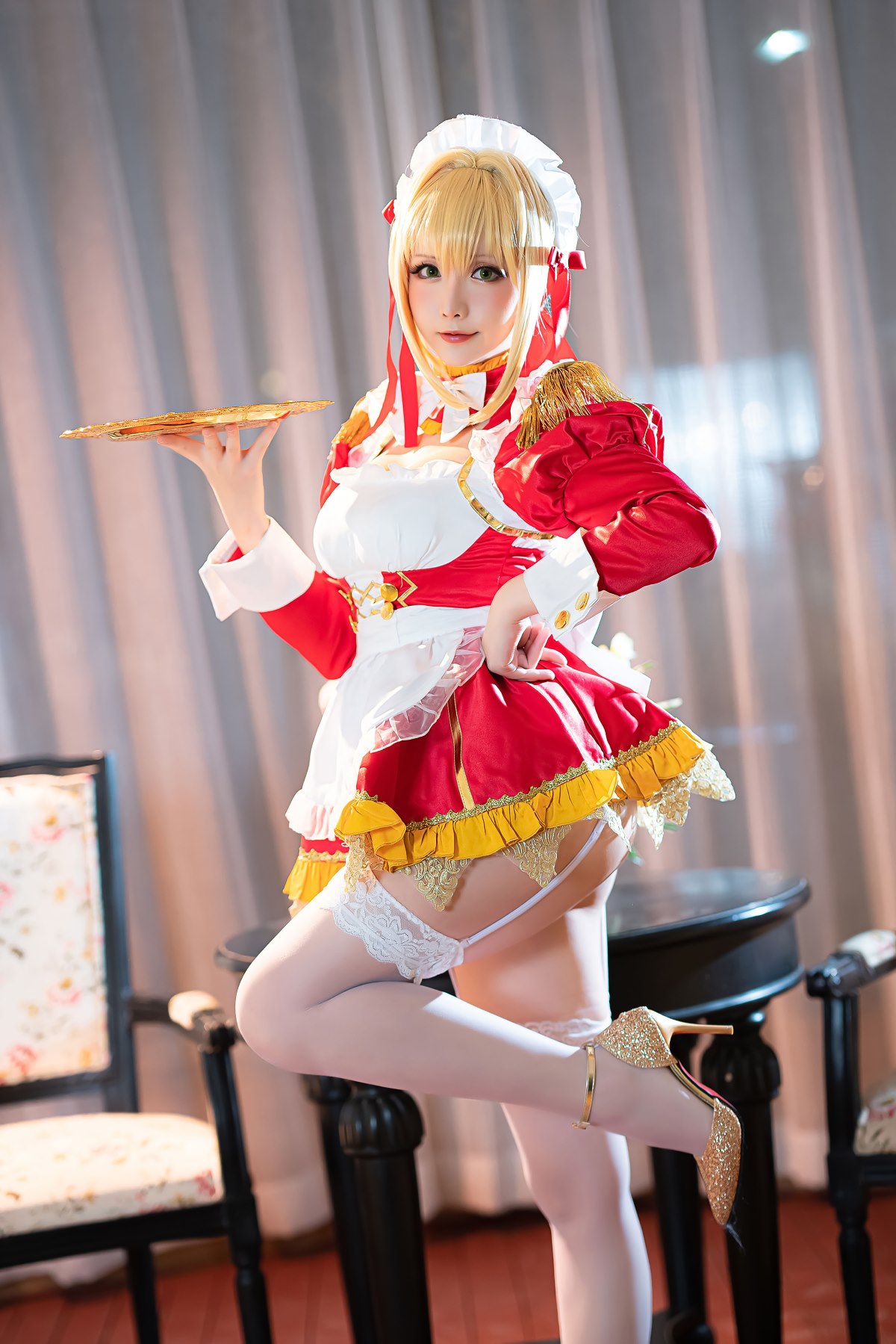 Coser@星之迟迟Hoshilily Nero Claudius maid FGO 0023 3531869749.jpg