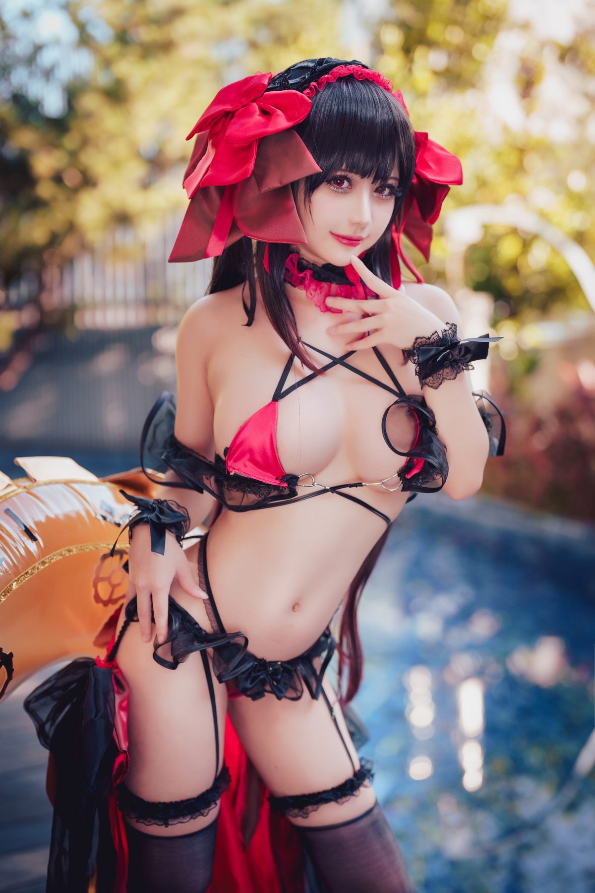 Coser@沖田凜花Rinka Kurumi Tokisaki Swimsuit 0001 0783469194.jpg