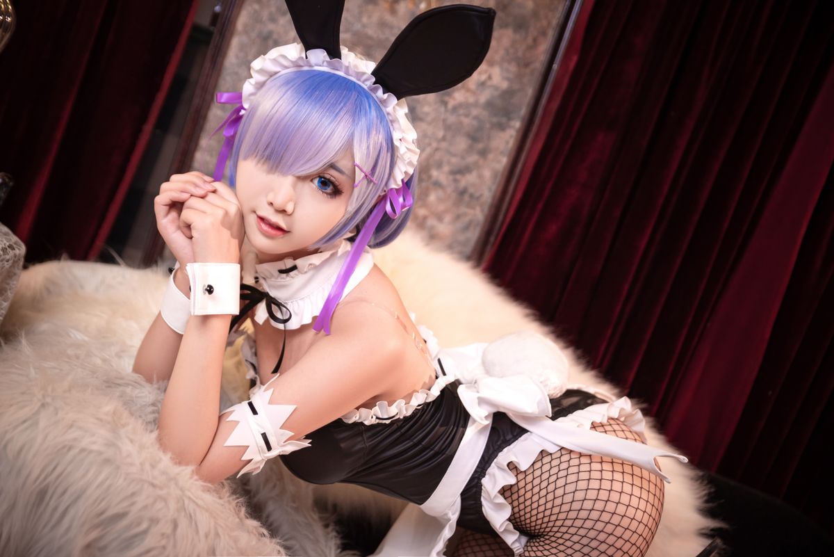 Coser@面饼仙儿 No 058 网袜蕾姆 0003 3613615698.jpg