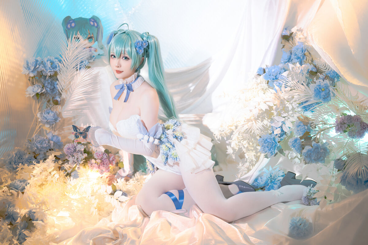 Coser@星之迟迟Hoshilily 2024年02月计划A 初音未来 粉蝶花精灵 0018 5582332179.jpg