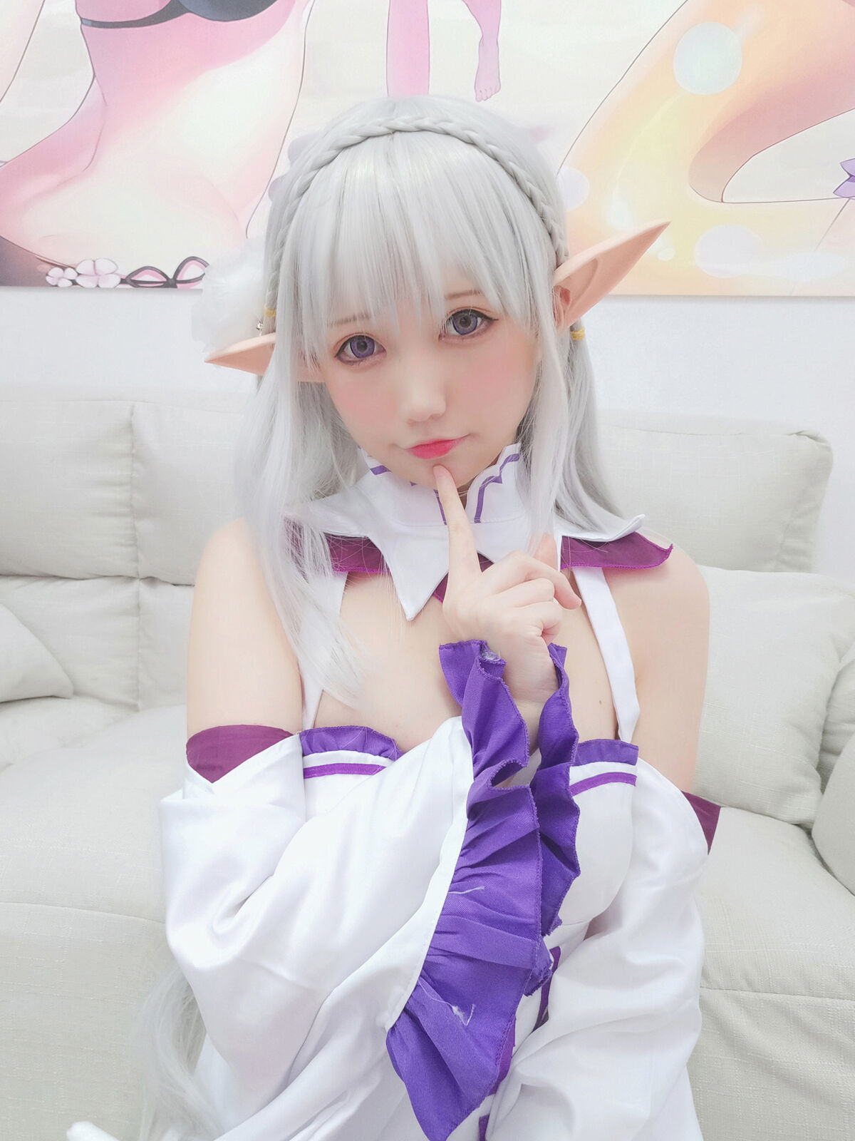 Coser@Nagisa魔物喵 NAGISA魔物喵自撮り05 エミリア 動画入り 0003 8437373334.jpg