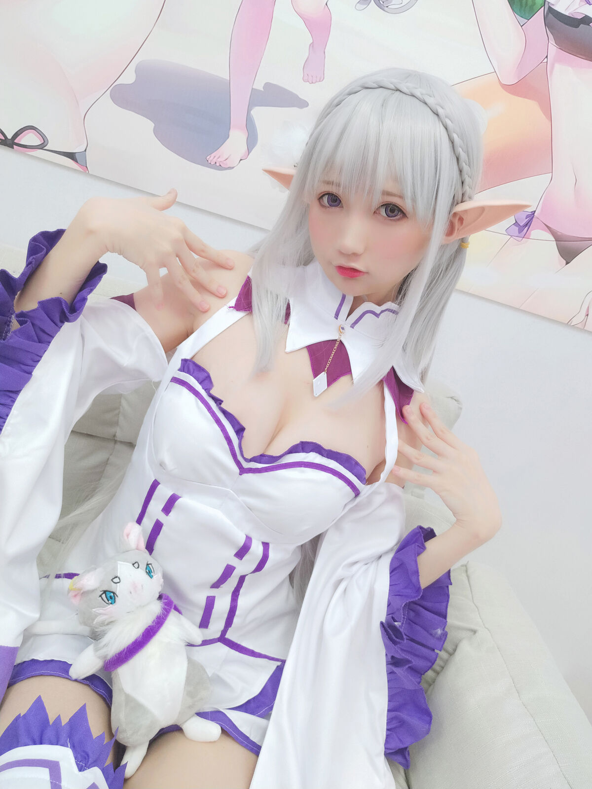 Coser@Nagisa魔物喵 NAGISA魔物喵自撮り05 エミリア 動画入り 0005 3919698833.jpg