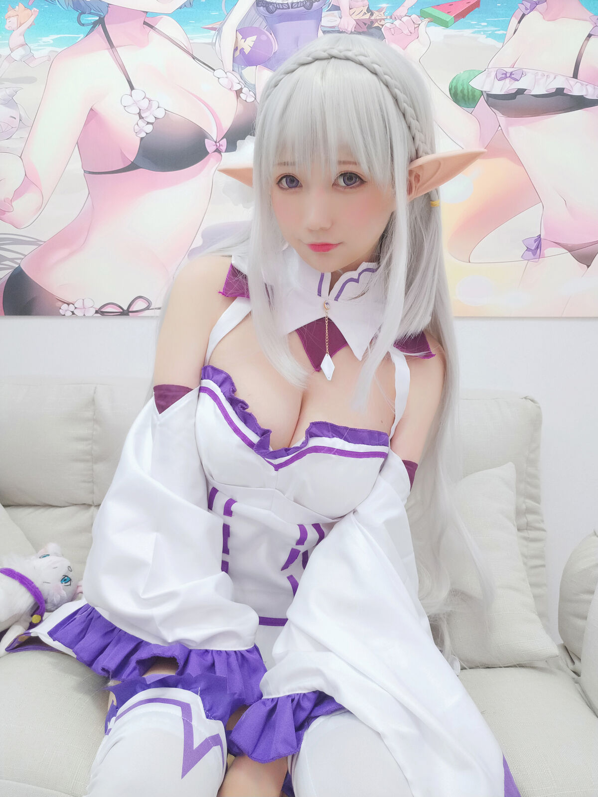 Coser@Nagisa魔物喵 NAGISA魔物喵自撮り05 エミリア 動画入り 0008 3727554182.jpg