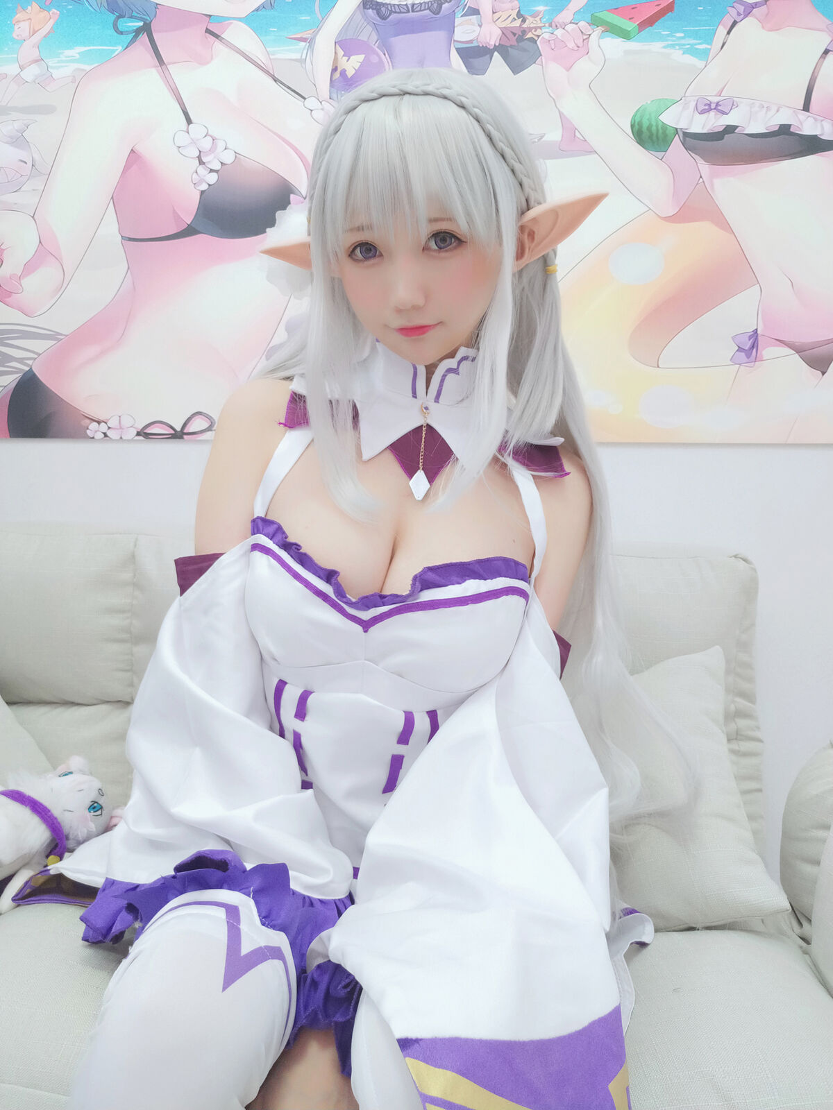 Coser@Nagisa魔物喵 NAGISA魔物喵自撮り05 エミリア 動画入り 0009 8638588179.jpg