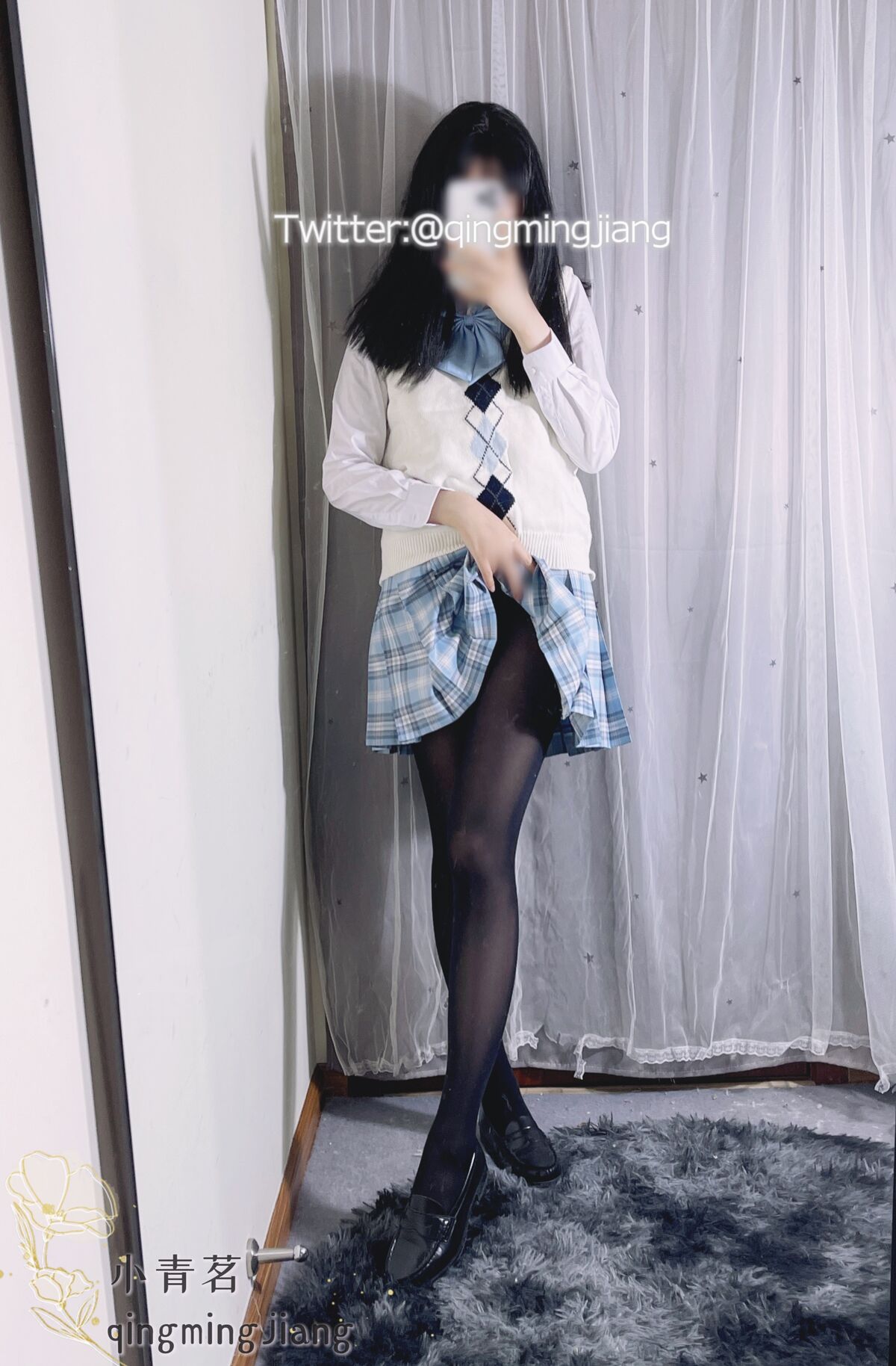 Coser@小青茗 蓝色JK学姐 0026 2664200167.jpg