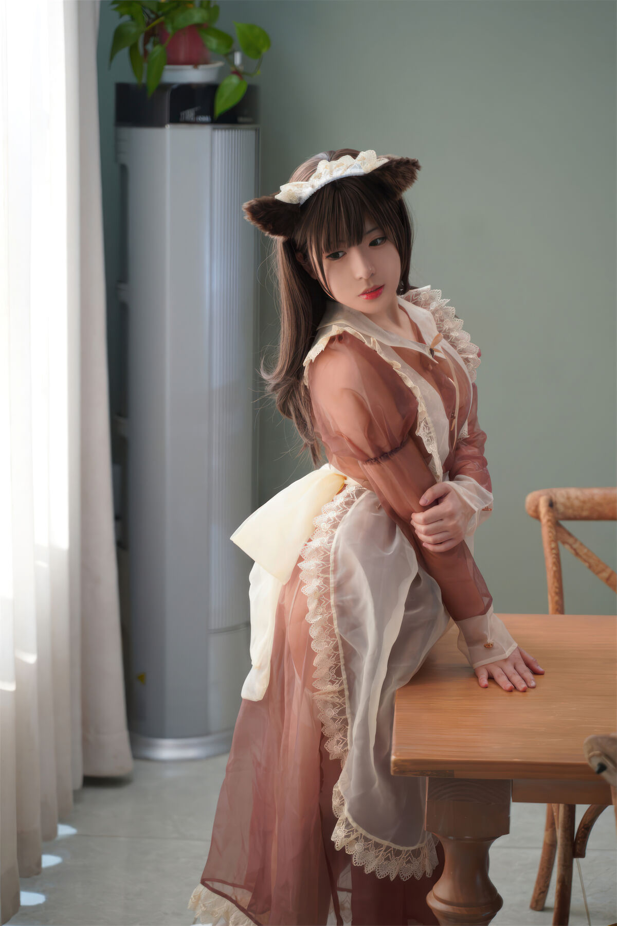 Coser@虎森森 棕色透明女仆 0001 6179825368.jpg