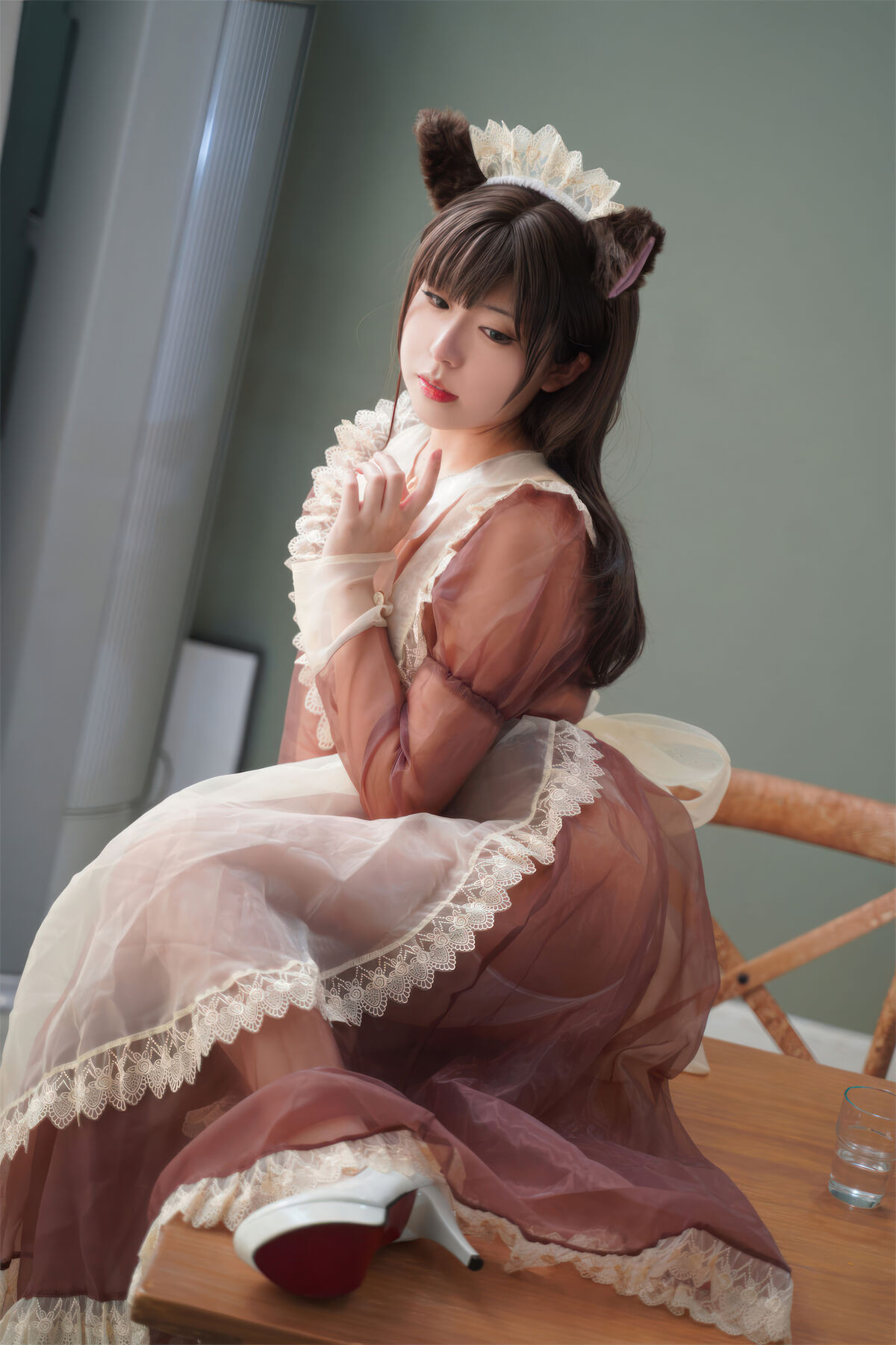 Coser@虎森森 棕色透明女仆 0002 2043317241.jpg