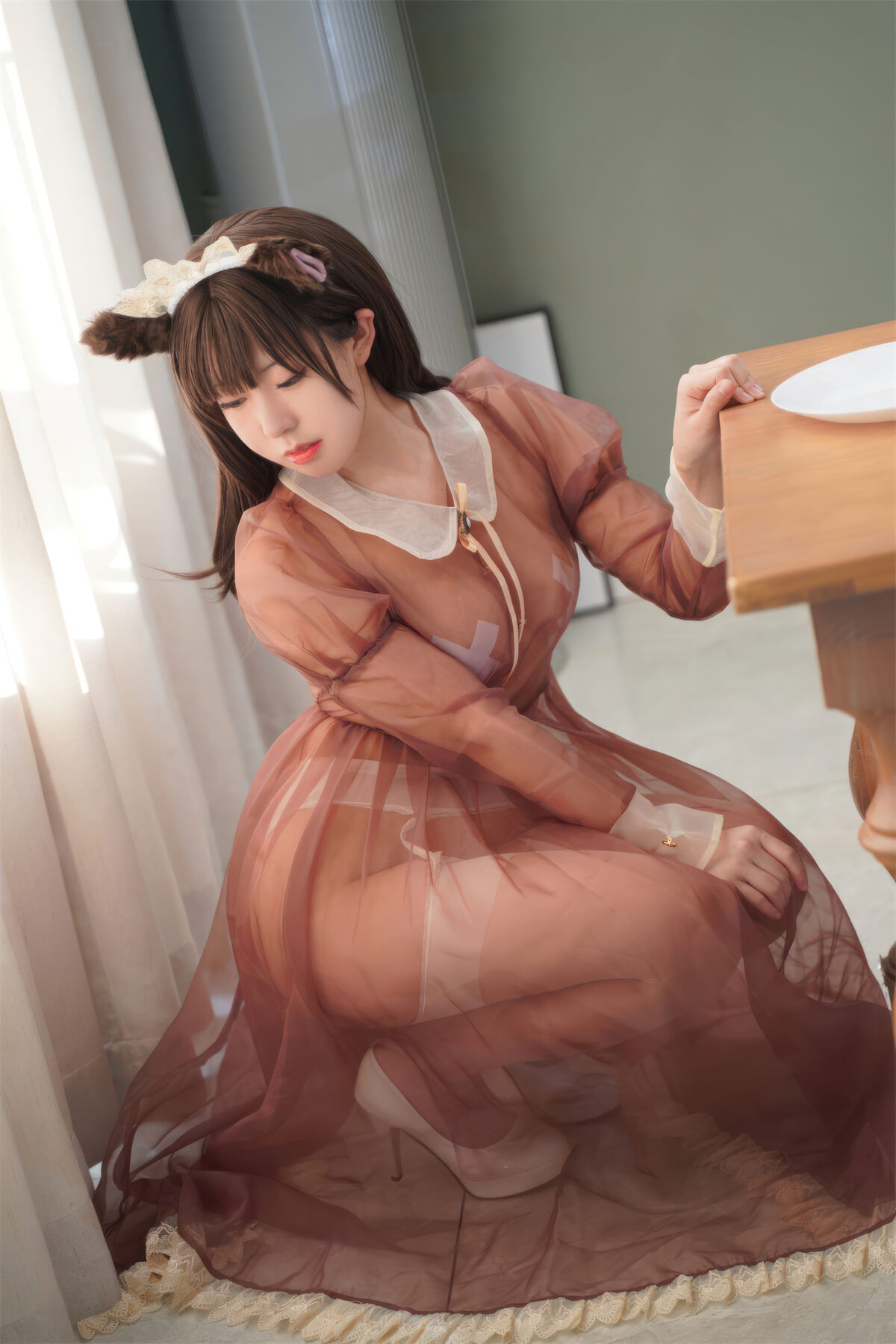 Coser@虎森森 棕色透明女仆 0027 6827629948.jpg