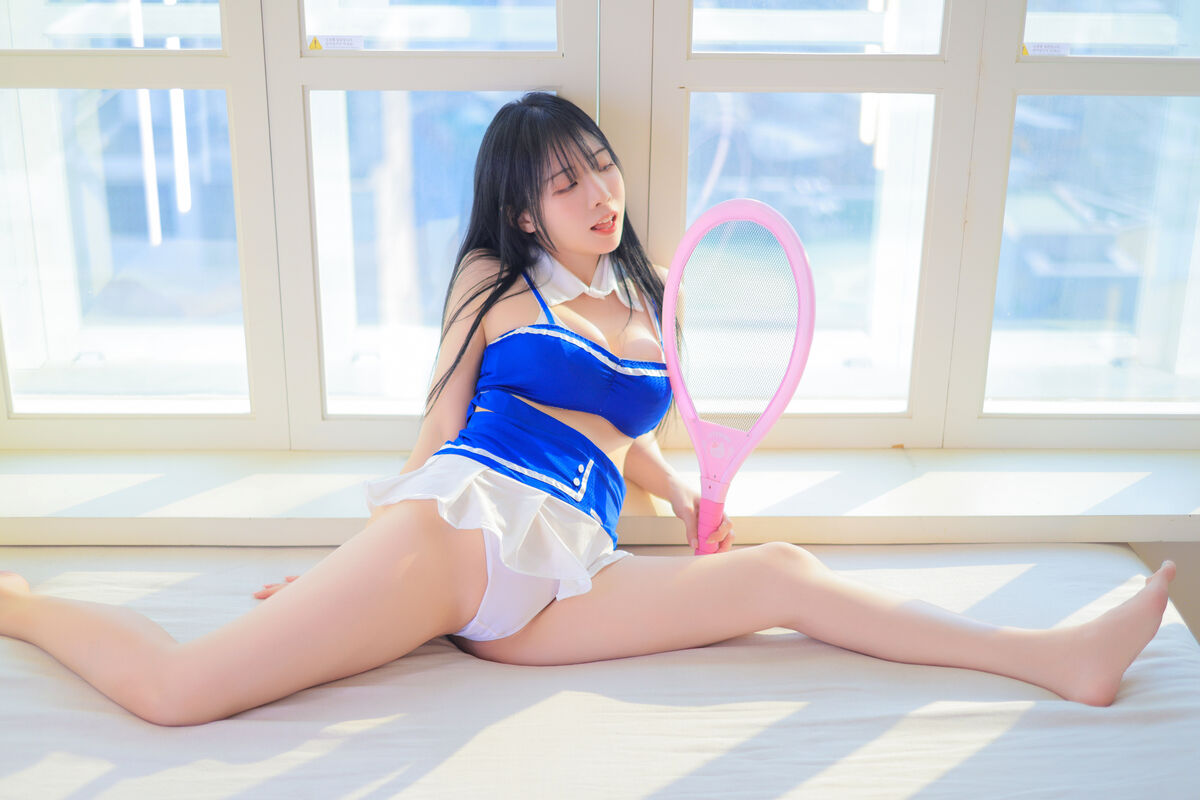 Patreon rinaモモリナ momorina Blue And White Swimsuit 0006 6917090126.jpg