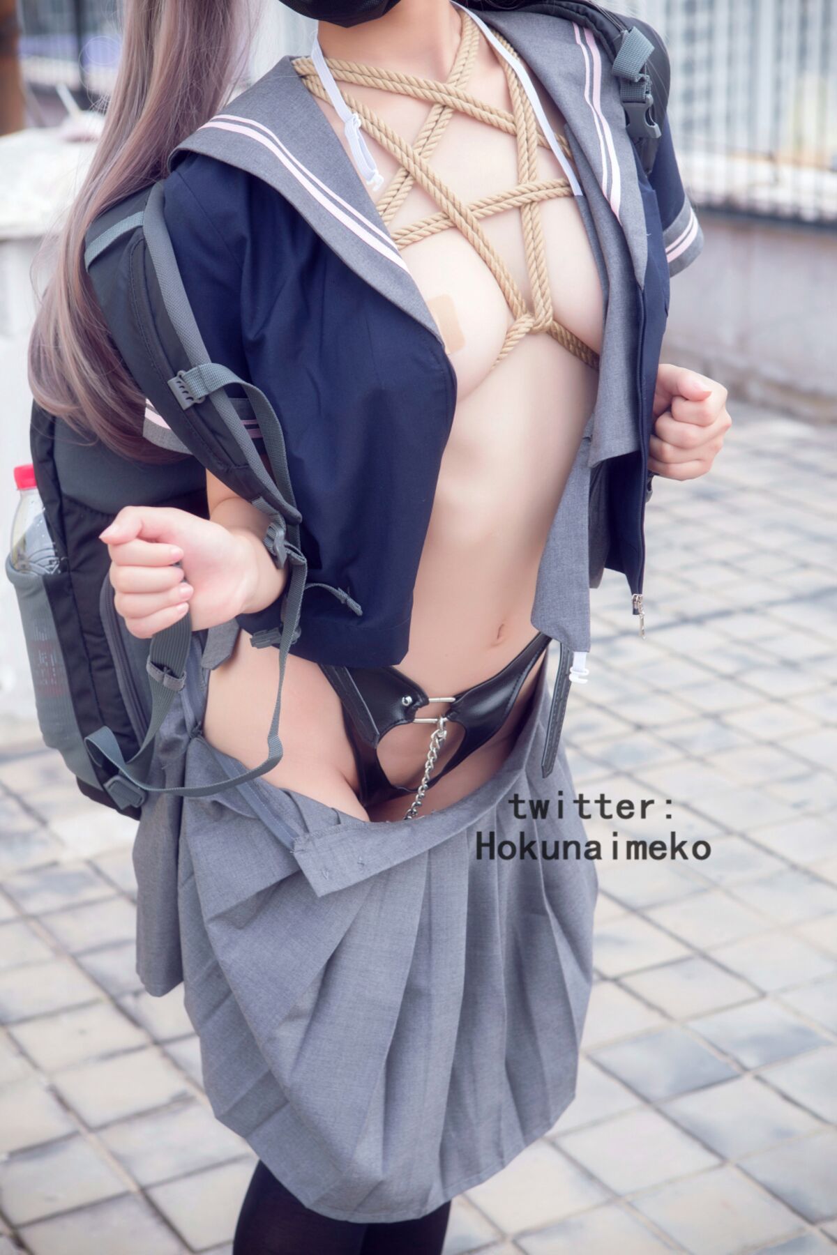 Coser@北乃芽子 Hokunaimeko 絞り 露出 スク水のＪＫ 0024 2691084456.jpg