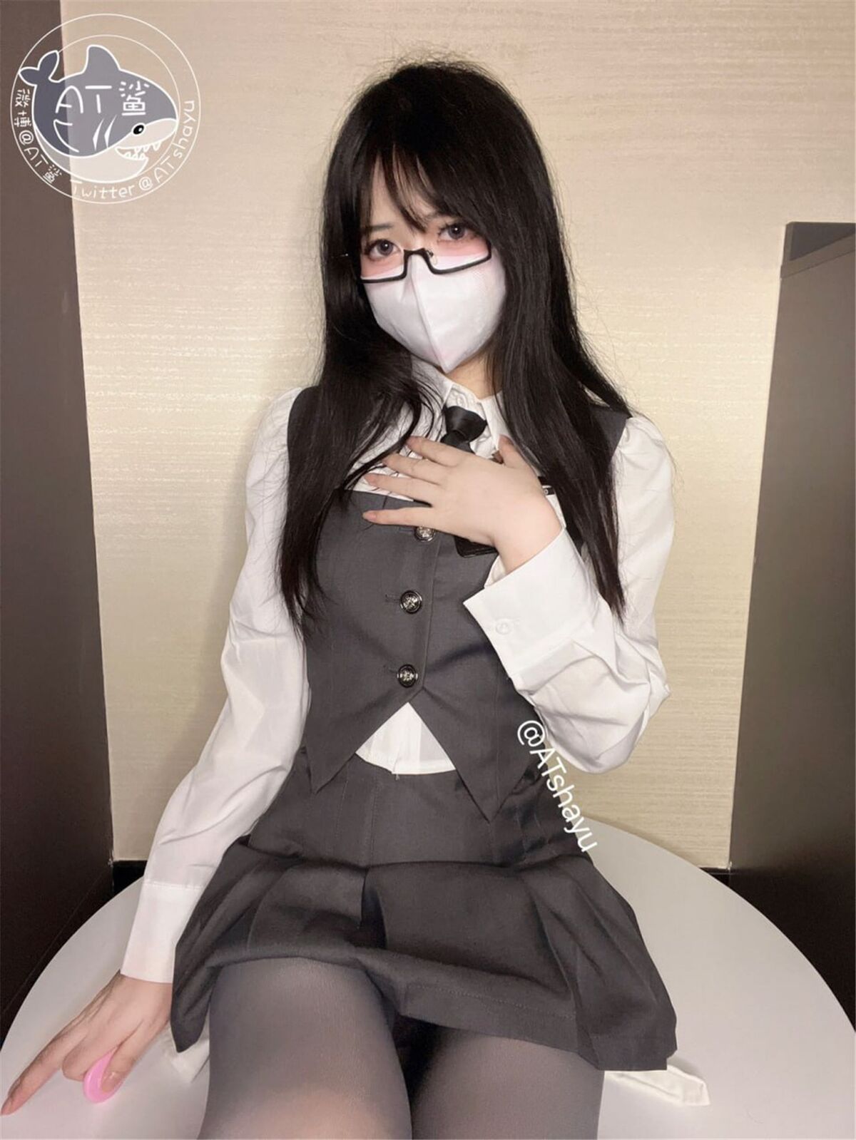 Coser@AT鲨 真空灰色裤袜 0007 7715324264.jpg