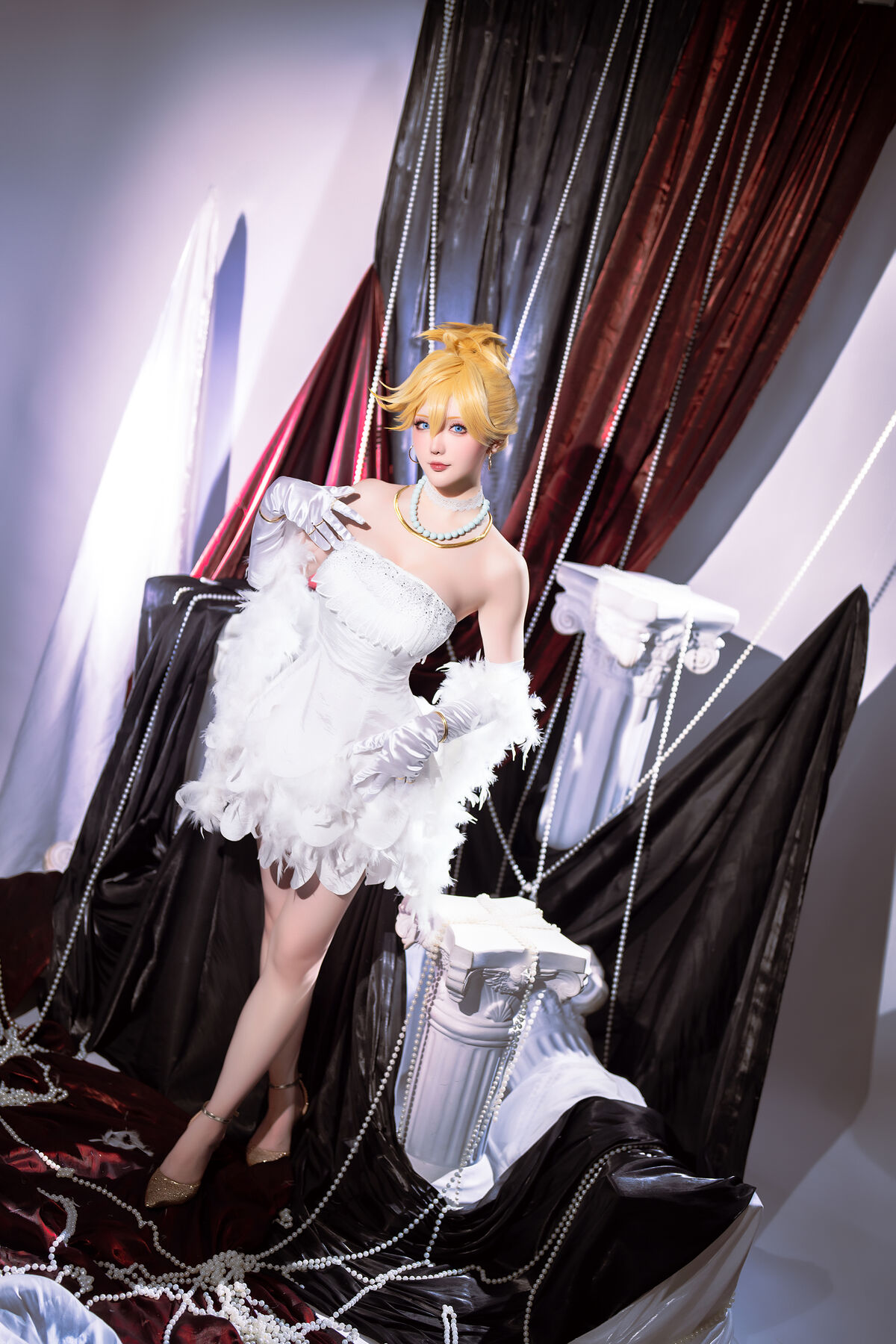 Coser@星之迟迟Hoshilily 吊带袜天使 潘迪礼服 0002 1685179695.jpg