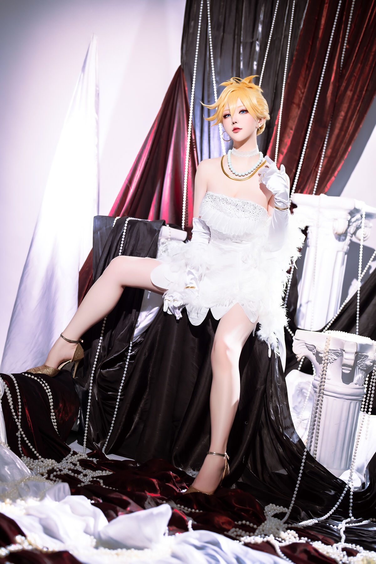 Coser@星之迟迟Hoshilily 吊带袜天使 潘迪礼服 0012 5691927875.jpg