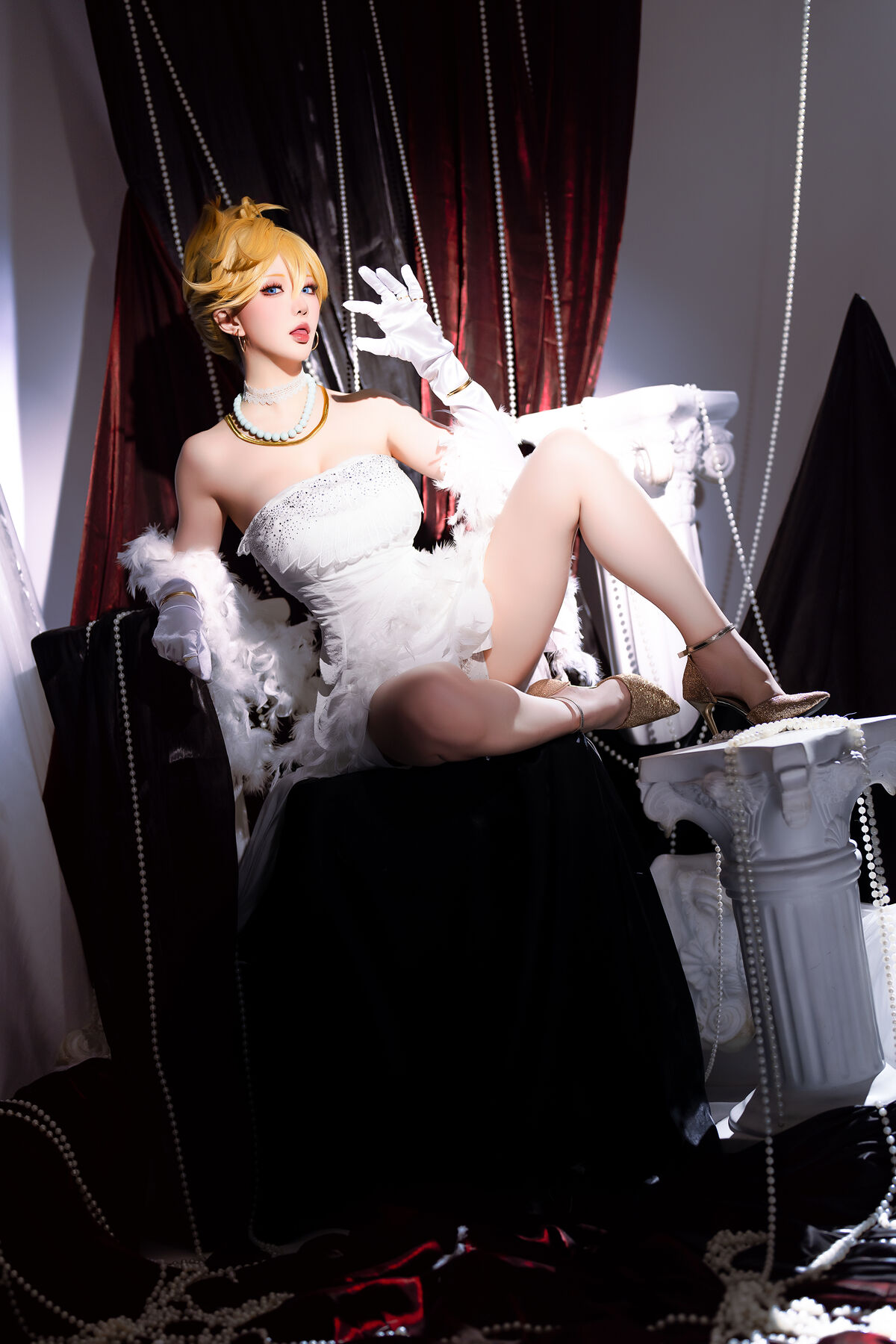 Coser@星之迟迟Hoshilily 吊带袜天使 潘迪礼服 0017 9631517588.jpg