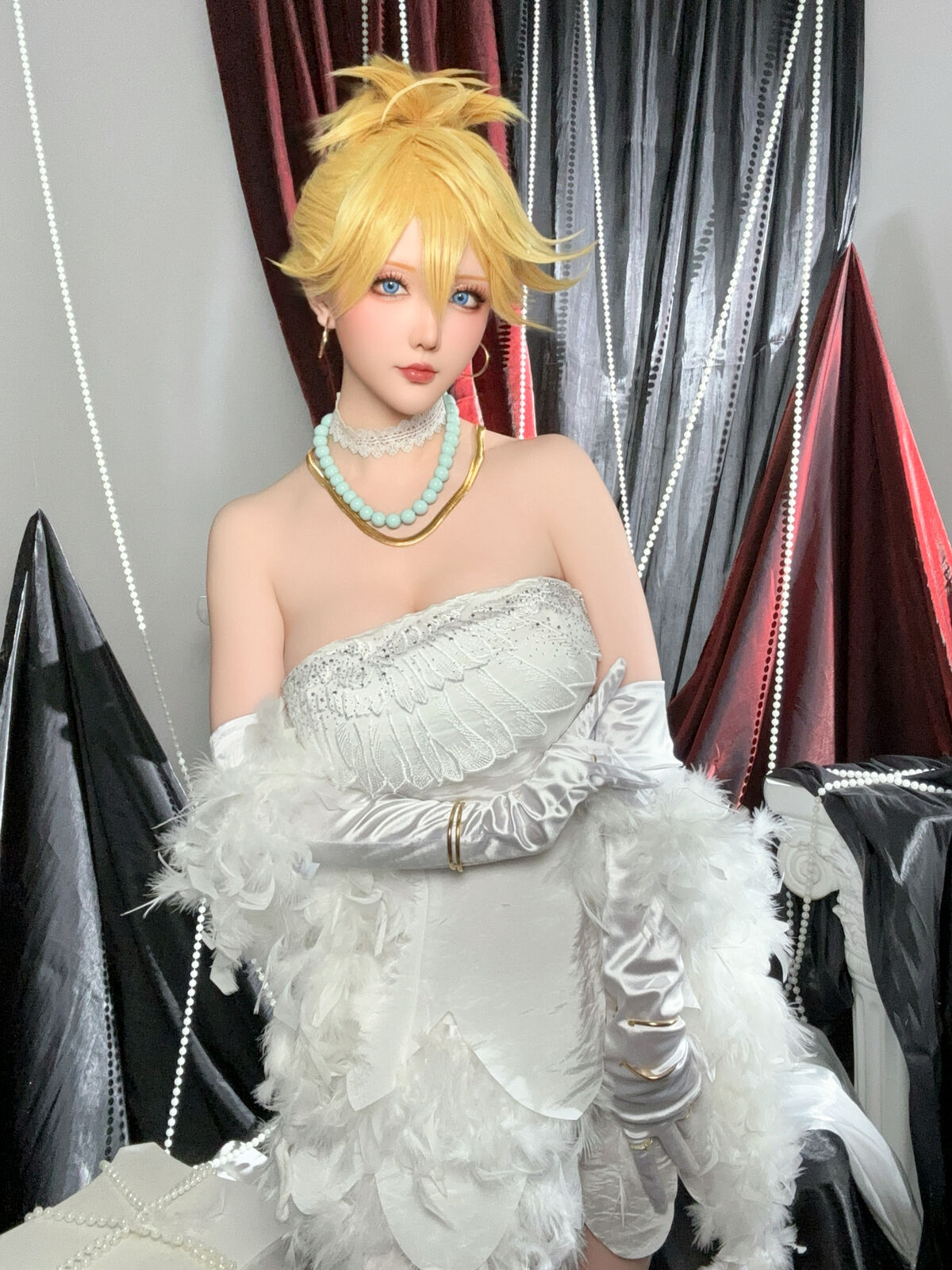 Coser@星之迟迟Hoshilily 吊带袜天使 潘迪礼服 0033 1776197278.jpg