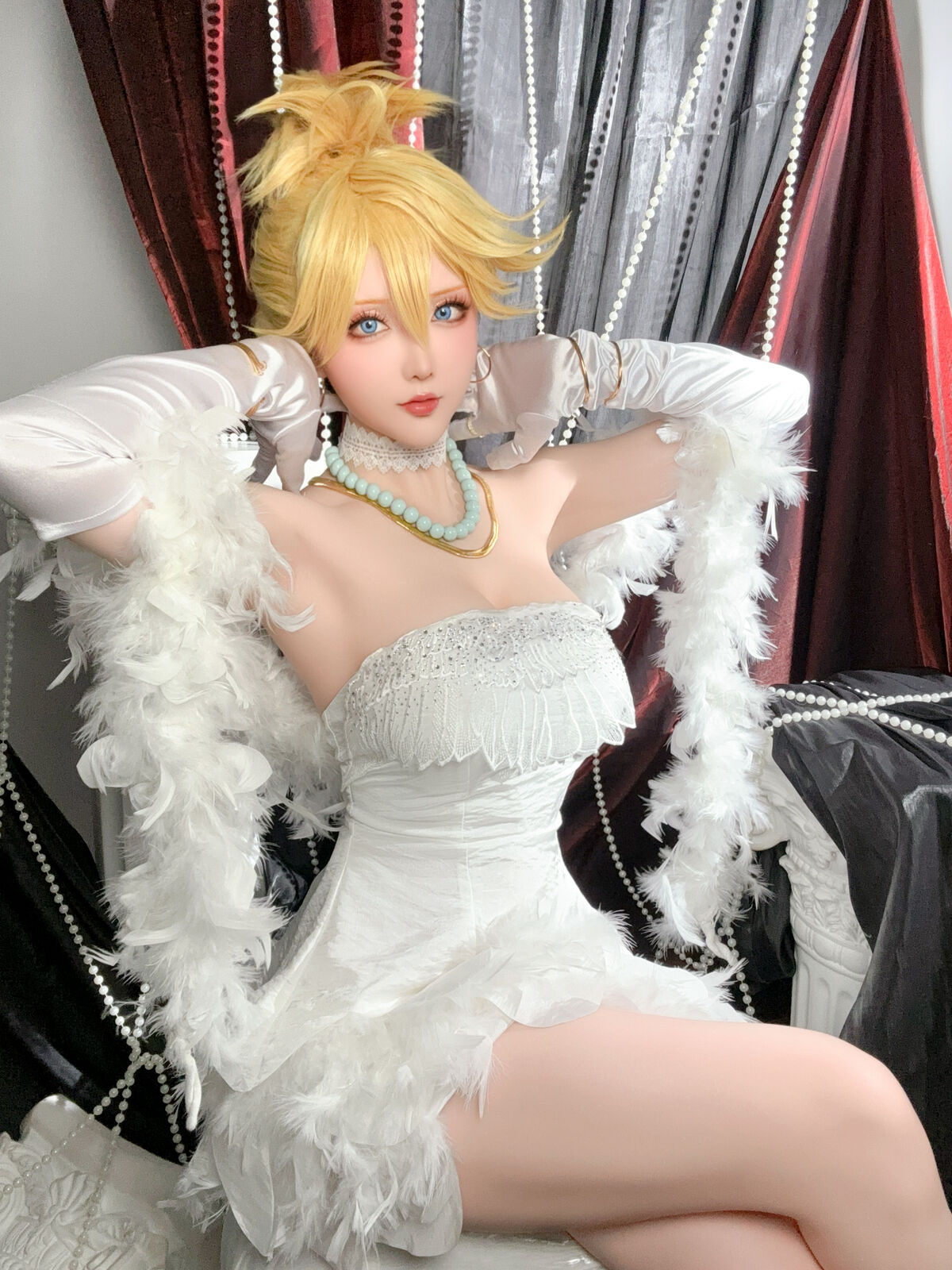 Coser@星之迟迟Hoshilily 吊带袜天使 潘迪礼服 0044 2102862820.jpg