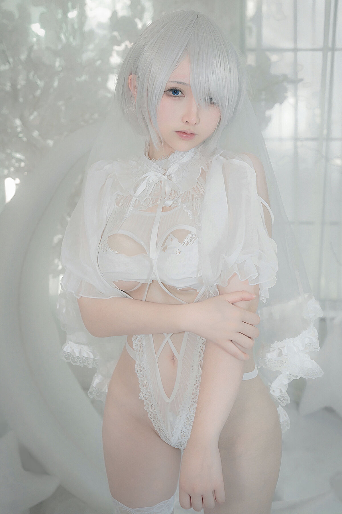 Coser@樱梨梨 – 2B白花嫁